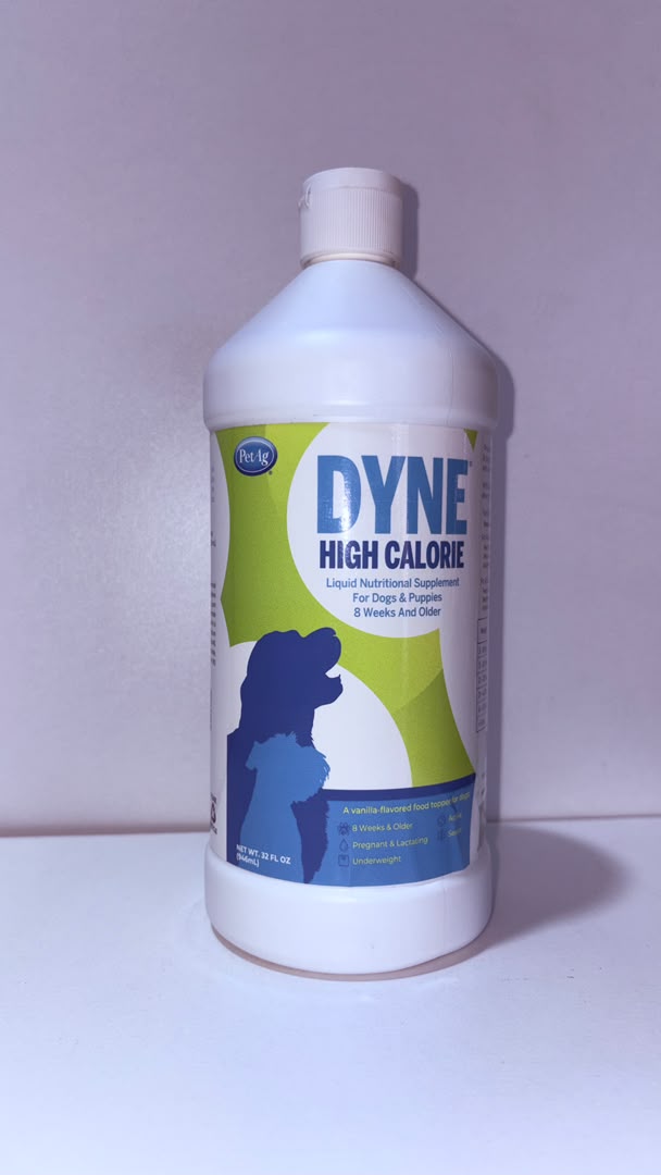 PetAg Dyne High Calorie Liquid Nutritional Supplement for Dogs &amp; Puppies – Vanilla Flavored (32 fl oz / 946ml)
