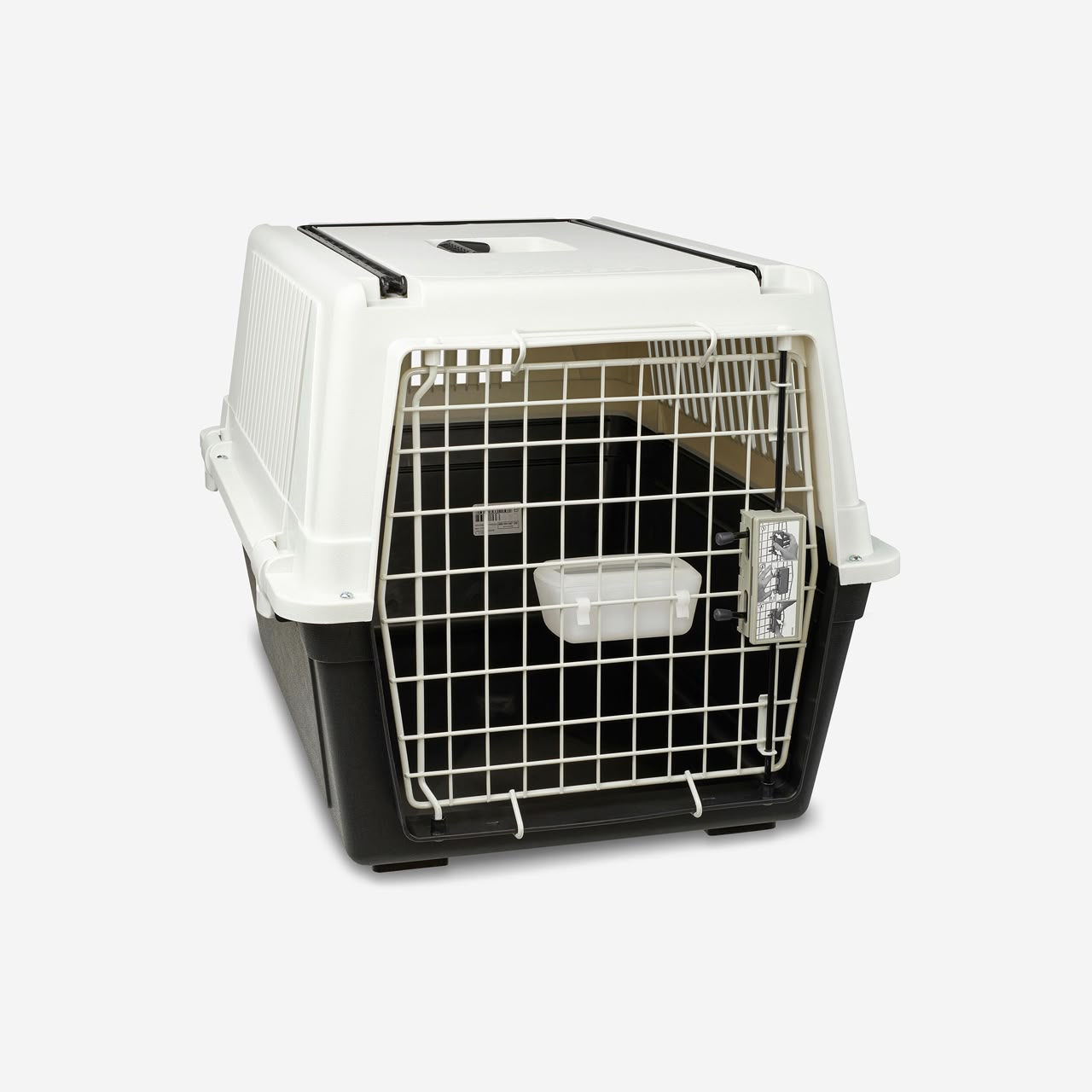 Heavy-Duty Pet Travel Carrier Crate with Metal Door &amp; Feeding Bowl – Secure Dog and Cat Transport Kennel