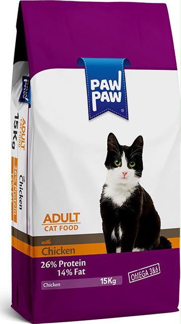 Paw Paw Adult Dry Cat Food with Chicken – Complete &amp; Balanced Formula (7kg)