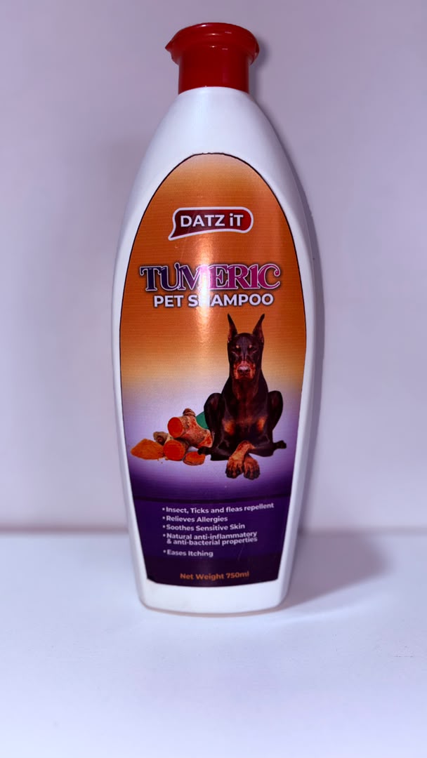 Datzit Turmeric Pet Shampoo – Anti-Itch, Anti-Bacterial &amp; Flea Repellent Dog Shampoo (750ml)