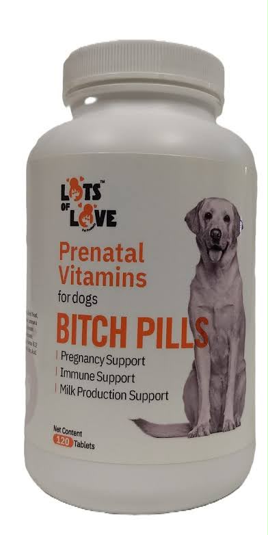 Bitch Pill Lots of Love Prenatal Vitamins for Dogs, 120 Tablets